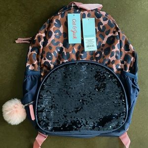Cat and Jack Leopard Backpack - brand new
